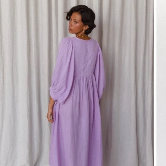 NWT 💜Daughters of India Kyra Midi Dress in Lilac💜 - Picture 5 of 13